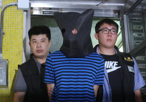 涉嫌3起九龍巴士插針案的男子被捕。圖片來源：香港《大公報(bào)》 黃洋港/攝