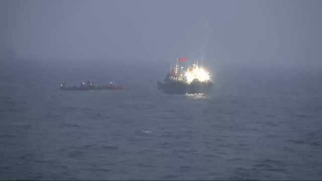 中韓漁船在濟(jì)州海域相撞 中國漁船船長腹部有擦傷