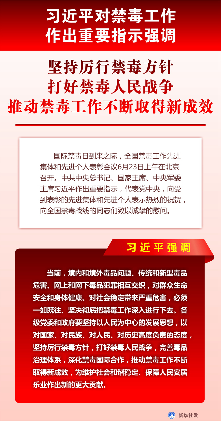 習(xí)近平對(duì)禁毒工作作出重要指示強(qiáng)調(diào) 堅(jiān)持厲行禁毒方針 打好禁毒人民戰(zhàn)爭(zhēng) 推動(dòng)禁毒工作不斷取得新成效 