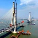新年新气象，常泰长江大桥钢桁梁吊装和斜拉索挂设同步推进