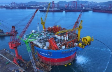最大储油量达6万吨 亚洲首艘圆筒型“海上油气加工厂”完工
