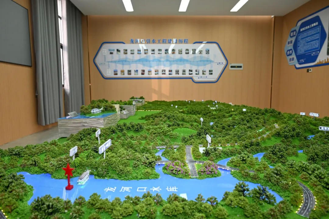 2024年1月6日拍攝的龍河口引水工程沙盤。張大崗 攝
