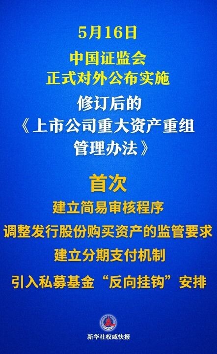 中國證監(jiān)會正式對外公布實施修訂后的《上市公司重大資產(chǎn)重組管理辦法》.jpg