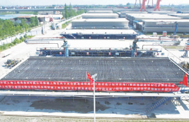 北沿江高铁Ⅵ标海门段箱梁预制收官