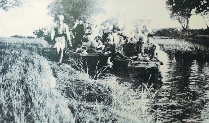參加蔣家河口戰(zhàn)斗的新四軍戰(zhàn)士凱旋。（資料圖片）