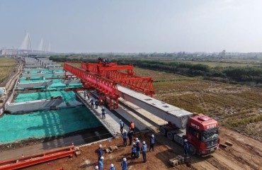 巢马城际铁路长江公铁大桥建设再迎新进展