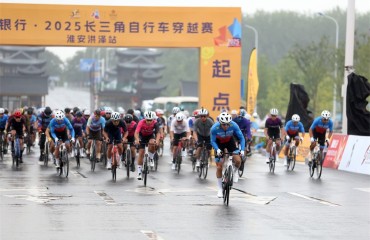 2025長三角自行車穿越賽（淮安洪澤站）雨中激情上演