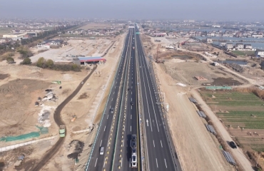 京沪高速广靖段西半幅完成拓宽改造并通车