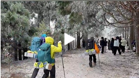 景宁敕木山雾凇最佳观赏期已至 引得游客登山打卡