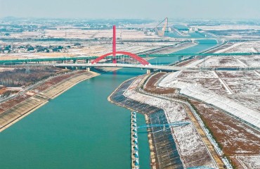 雪中引江济淮工程庐江段