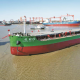 国内首艘“喝”甲醇的江海直达船舶首航