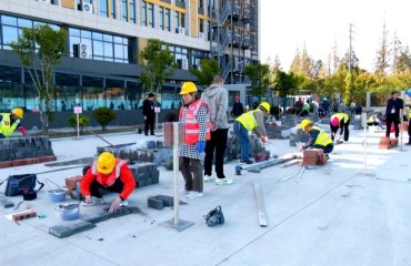 泰兴市举办建筑砌筑工职业技能大赛