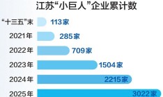 江蘇國家級專精特新“小巨人”企業(yè)增至3022家