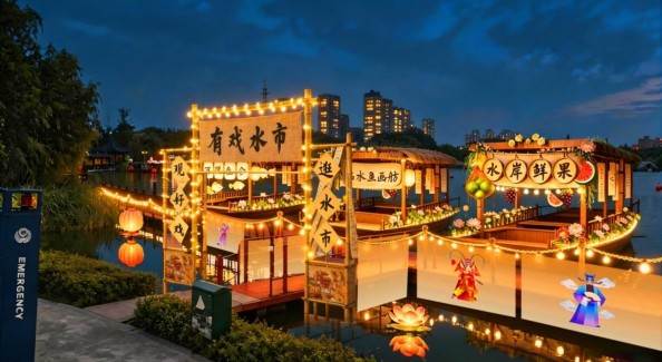 凤城河畔晚风至｜有戏水市，藏着泰州惬意夏夜