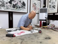 乔园展出张执中主题画展  九旬艺术家十六载笔墨“塑”园魂