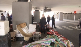 城管部门整治大庆路立交占道摊贩